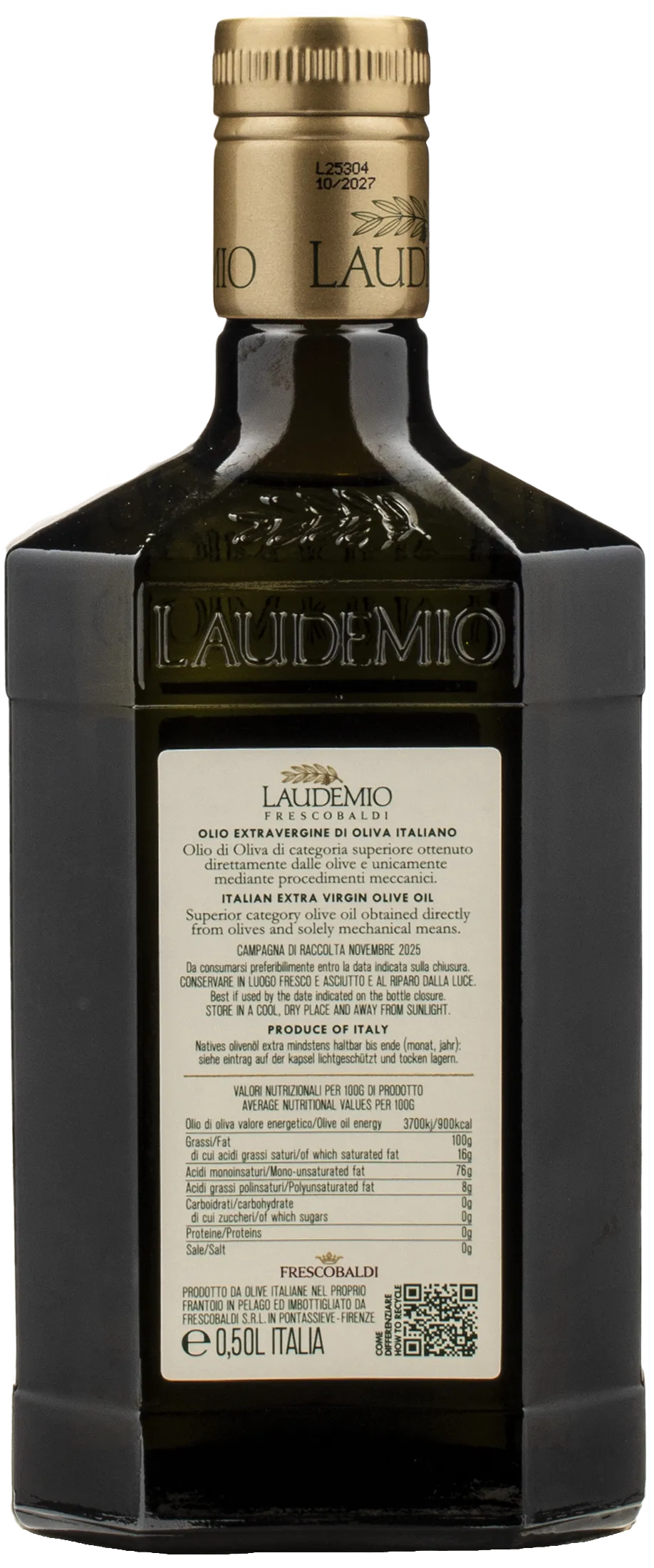 Frescobaldi Laudemio Extra Virgin Olive Oil 0.5L 2025