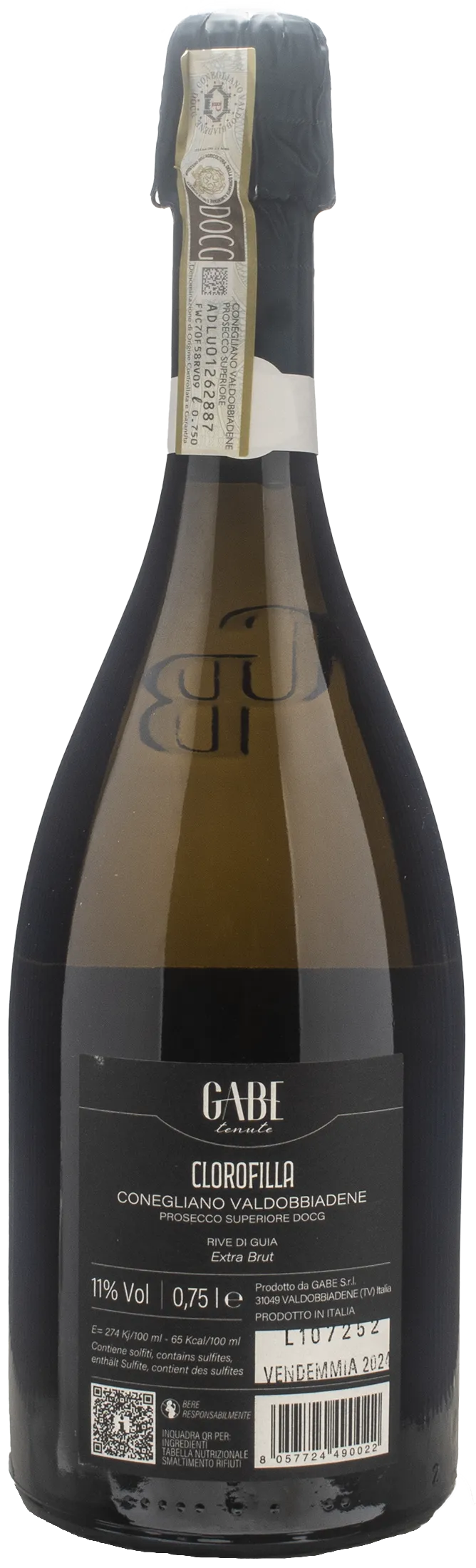 Gabe Conegliano Valdobbiadene Rive di Guia Extra Brut Clorofilla 2024