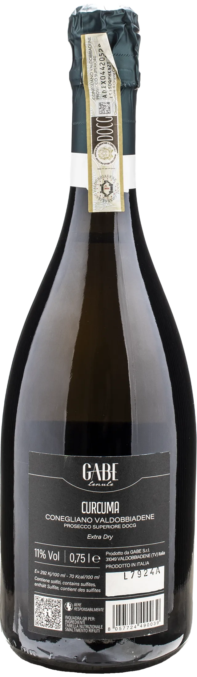 Gabe Conegliano Valdobbiadene Prosecco Superiore Extra Dry Curcuma 2023