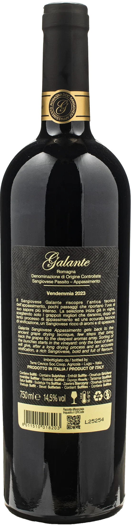 Galante Romagna Sangiovese Appassimento 2023