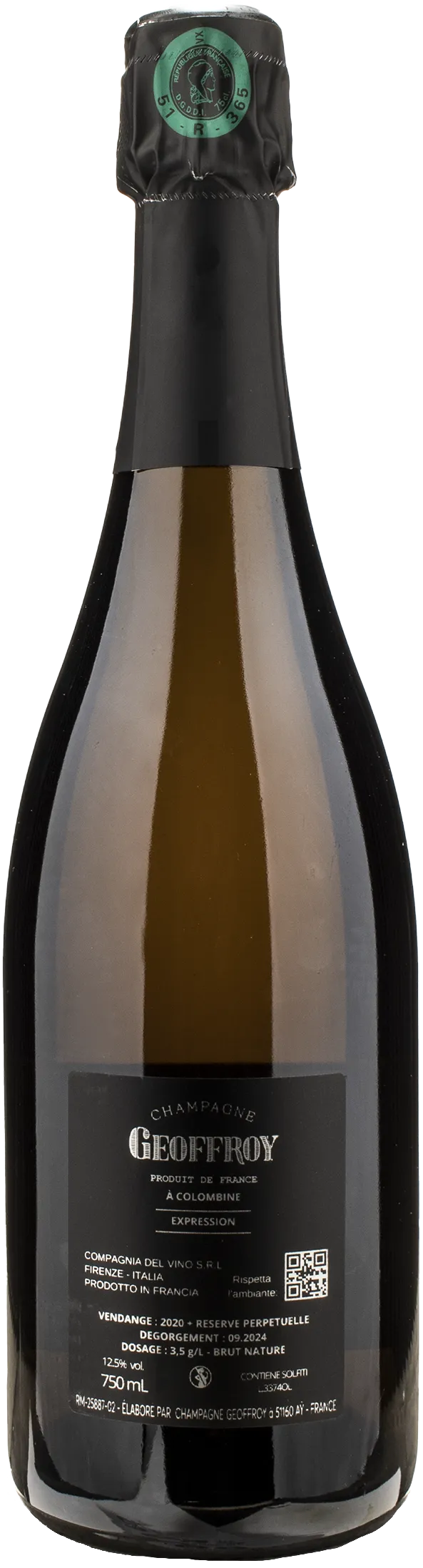 Geoffroy Champagne Cumieres 1er Cru Expression Brut Nature