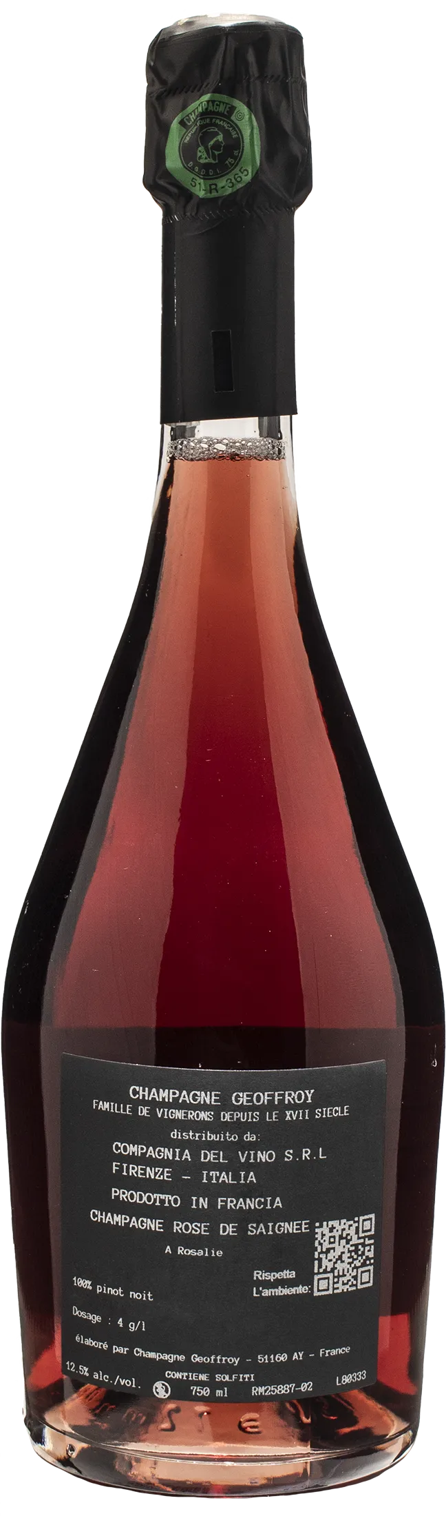 Geoffroy Champagne 1er Cru Rosè de Saignee Brut