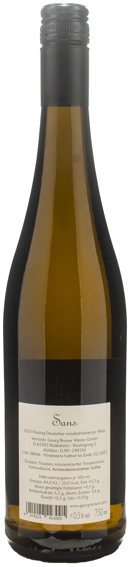 Georg Breuer GB Sans Riesling Zero Alcol