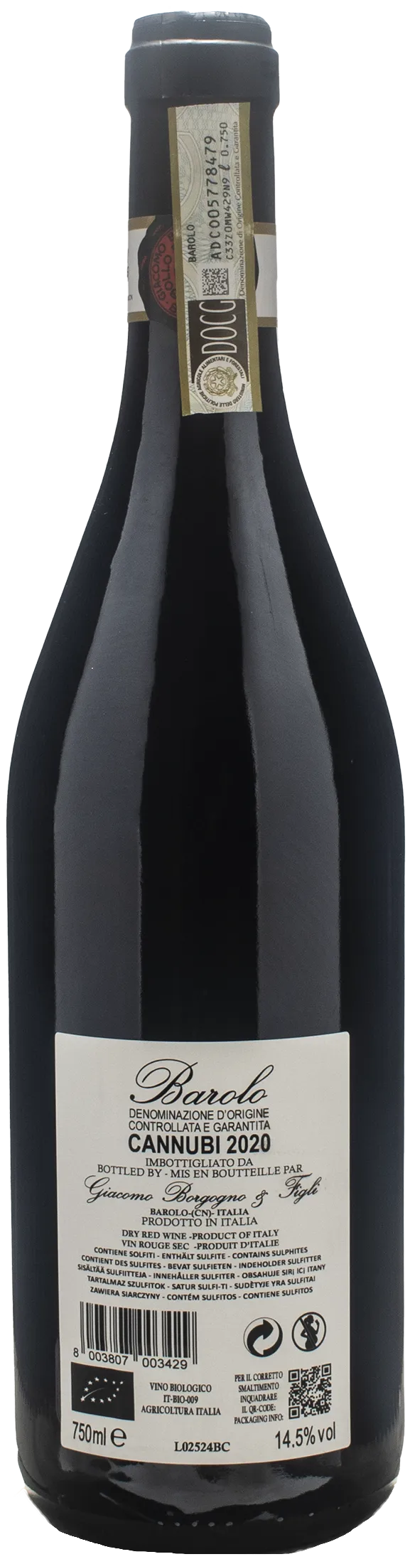 Giacomo Borgogno Barolo Cannubi 2020