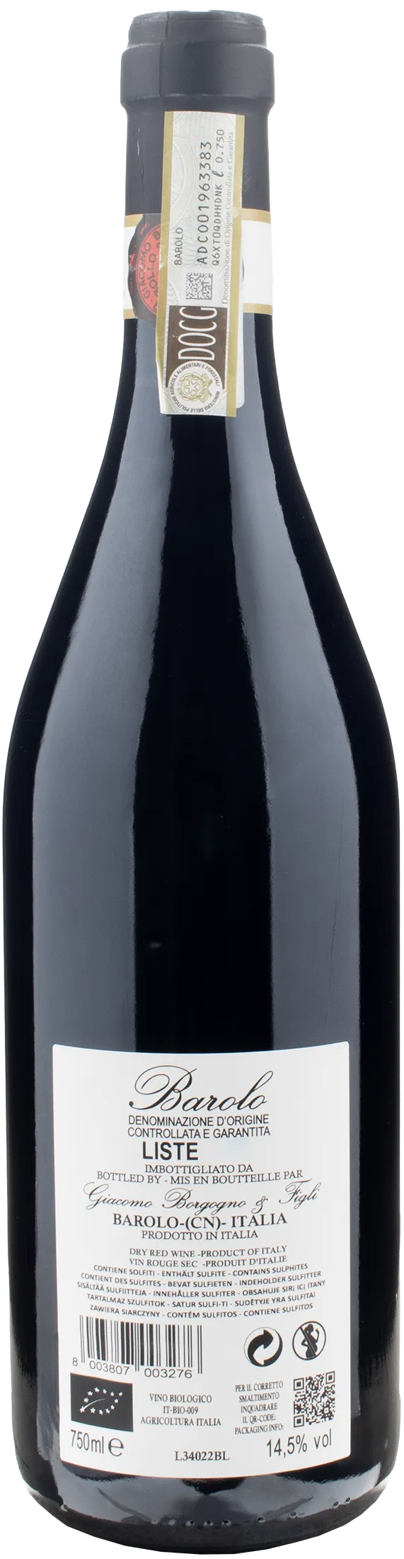 Giacomo Borgogno Barolo Liste 2019