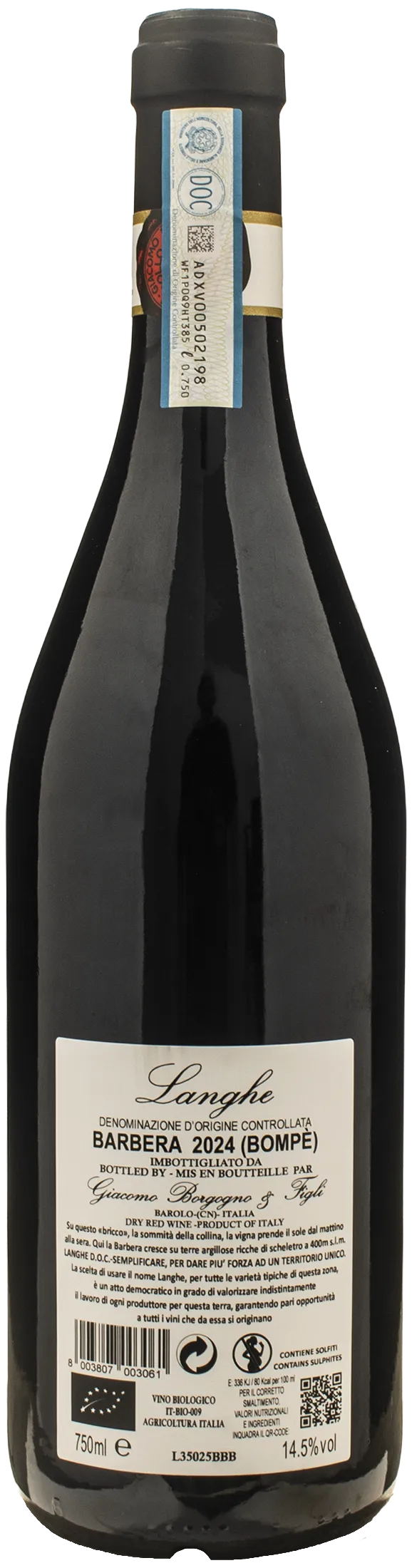 Giacomo Borgogno Langhe Barbera Bompe 2024