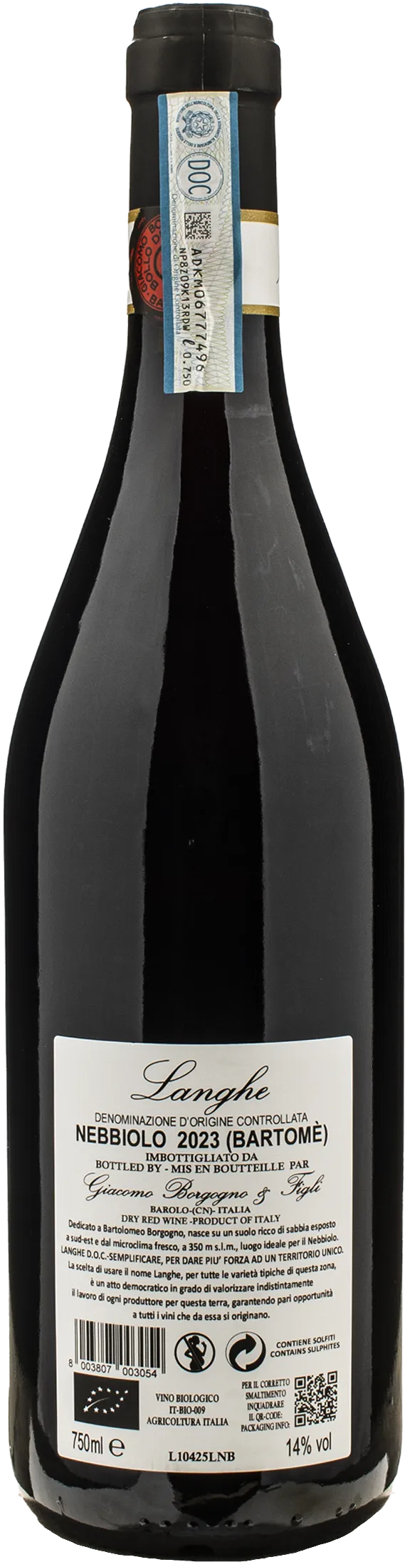 Giacomo Borgogno Langhe Bartome 2023