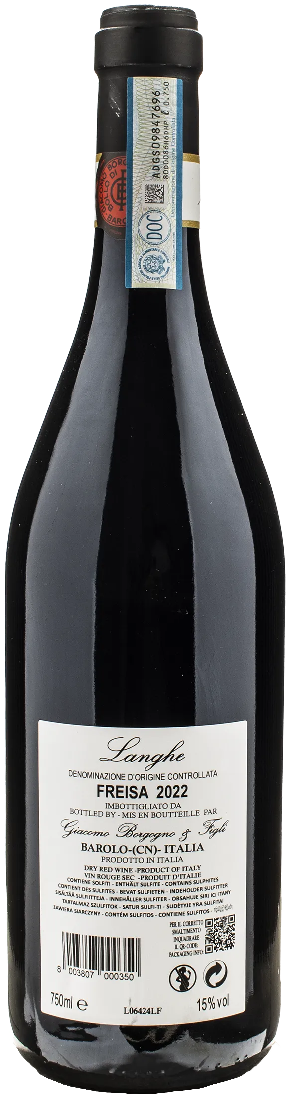 Giacomo Borgogno Langhe Freisa 2022