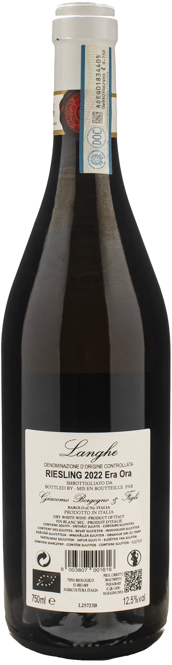 Giacomo Borgogno Riesling Era Ora 2022