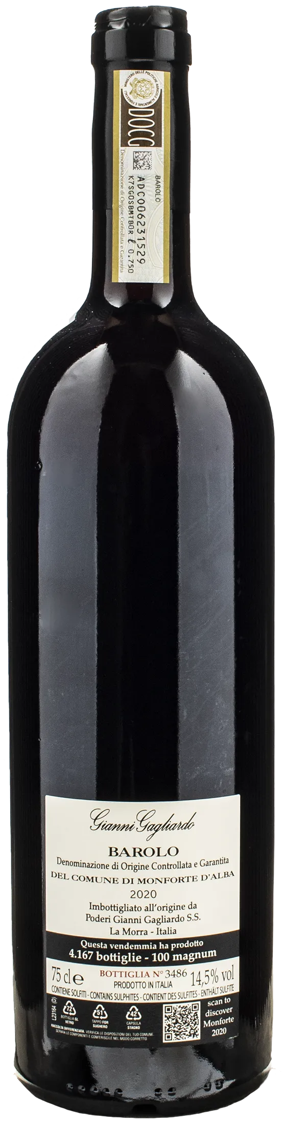 Gianni Gagliardo Barolo del Comune di Monforte 2020