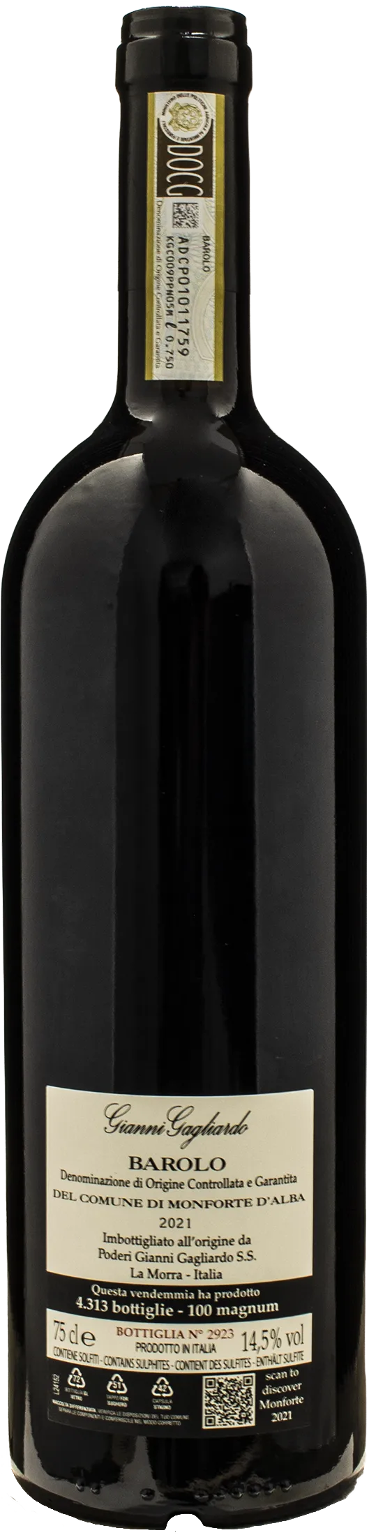 Gianni Gagliardo Barolo del Comune di Monforte d'Alba 2021