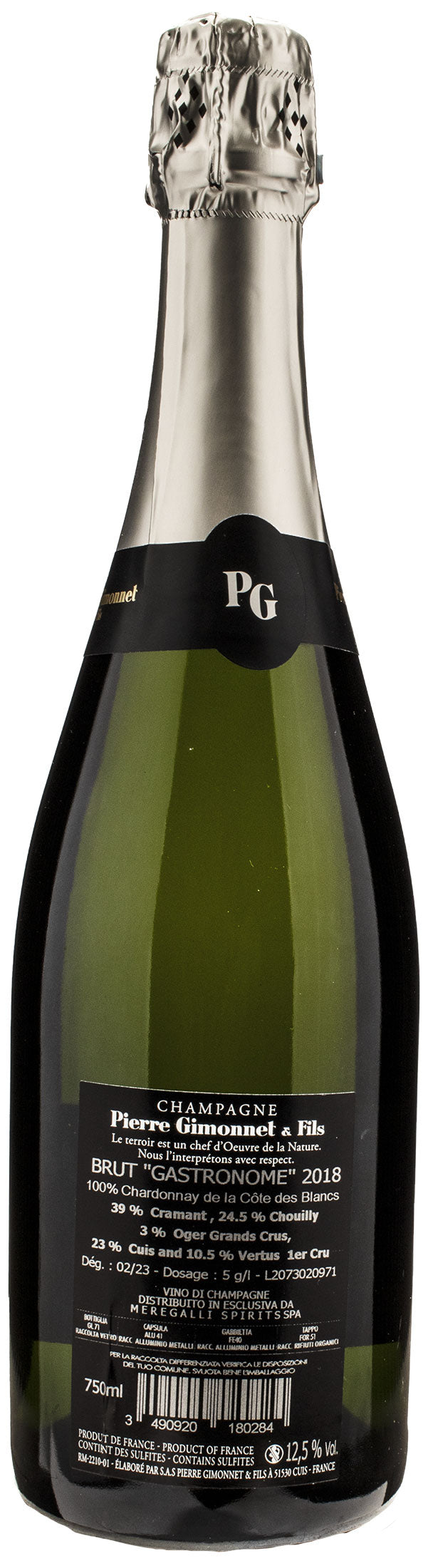 Gimonnet Champagne 1er Cru Blanc de Blancs Gastronome Brut 2018