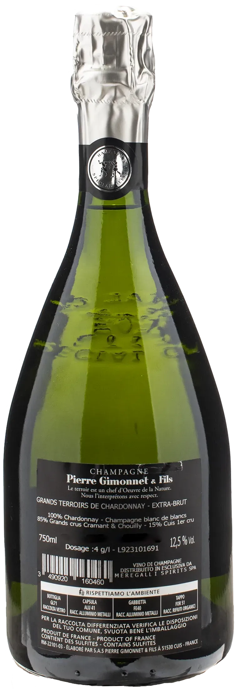 Gimonnet Champagne Special Club Grands Terroirs de Chardonnay Extra Brut 2016