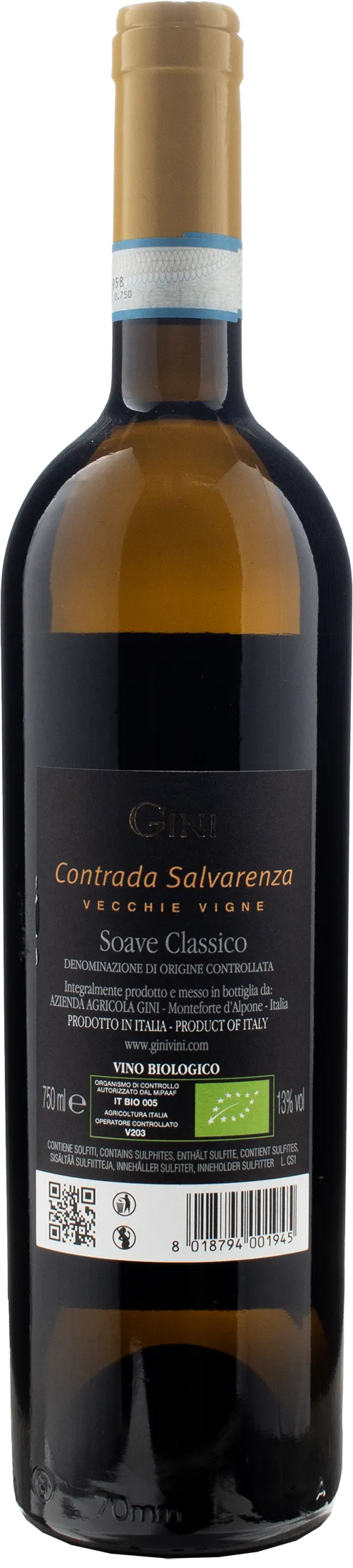 Gini Soave Classico Contrada Salvarenza Vecchie Vigne 2021