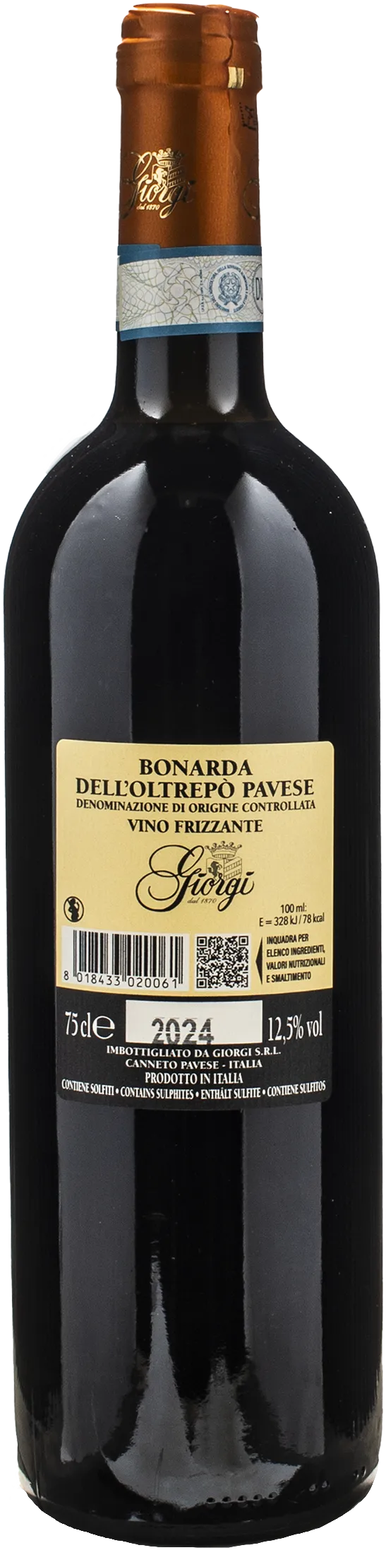 Giorgi Bonarda Dell'Oltrepo Pavese Frizzante 2024