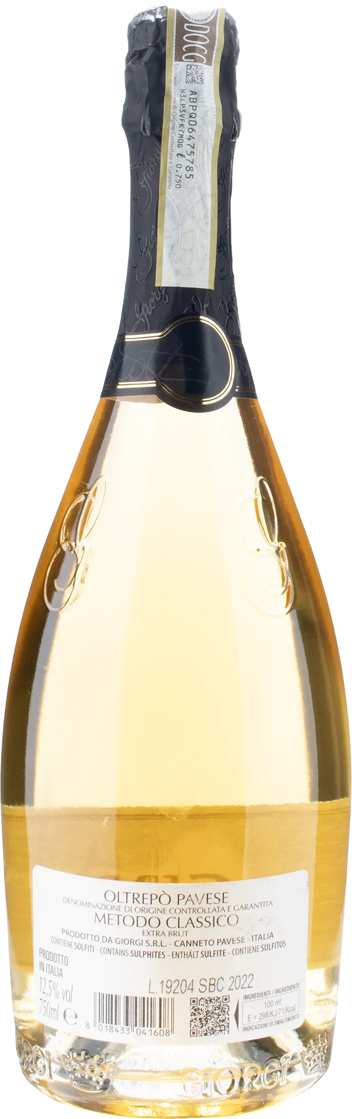 Giorgi Gerry Scotti Oltrepo Pavese Metodo Classico Extra Brut