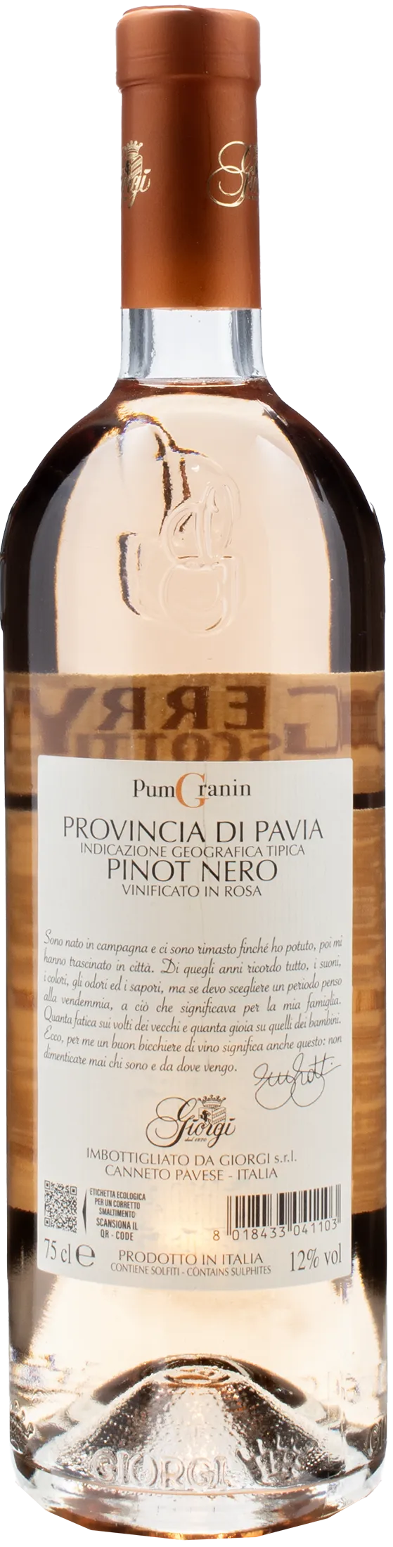 Giorgi Gerry Scotti Pumgranin Pinot Nero Rosè