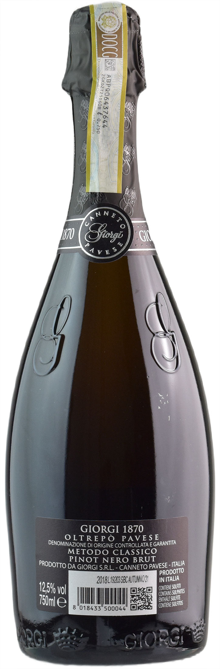 Giorgi Oltrepò Pavese Gran Cuvée Storica 1870 Metodo Classico Pinot Nero Brut 2018