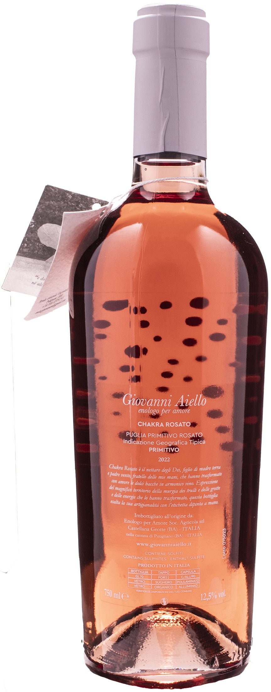 Giovanni Aiello Enologo per Amore Primitivo Chakra Rosato 2022