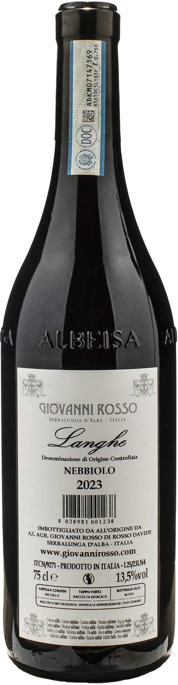 Giovanni Rosso Langhe Nebbiolo 2023
