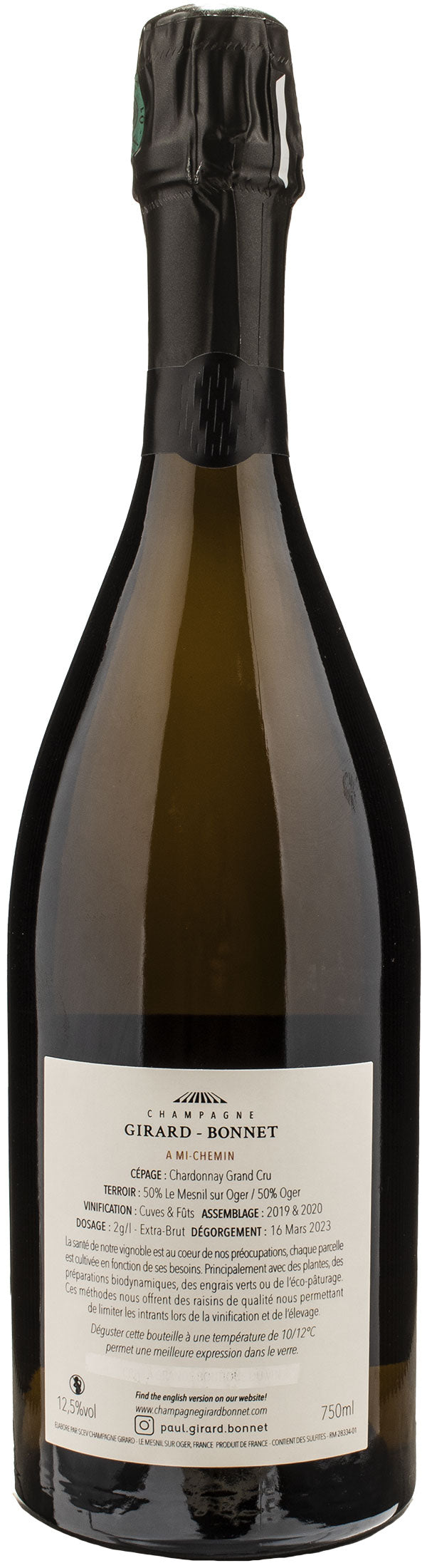 Girard Bonnet A Mi Chemin Champagne Chardonnay Grand Cru Extra Brut