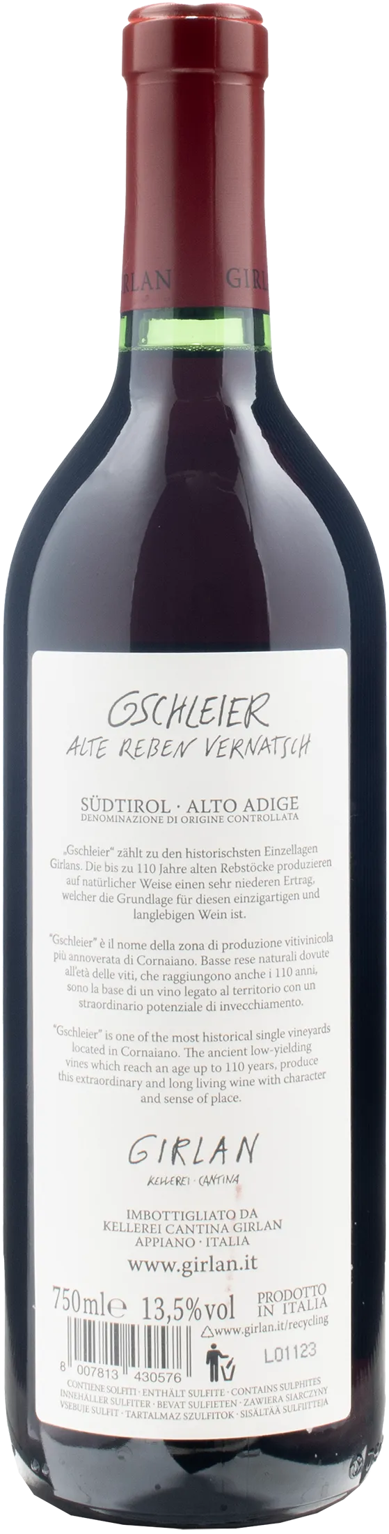 Girlan Gschleier Alte Reben Vernatsch 2022