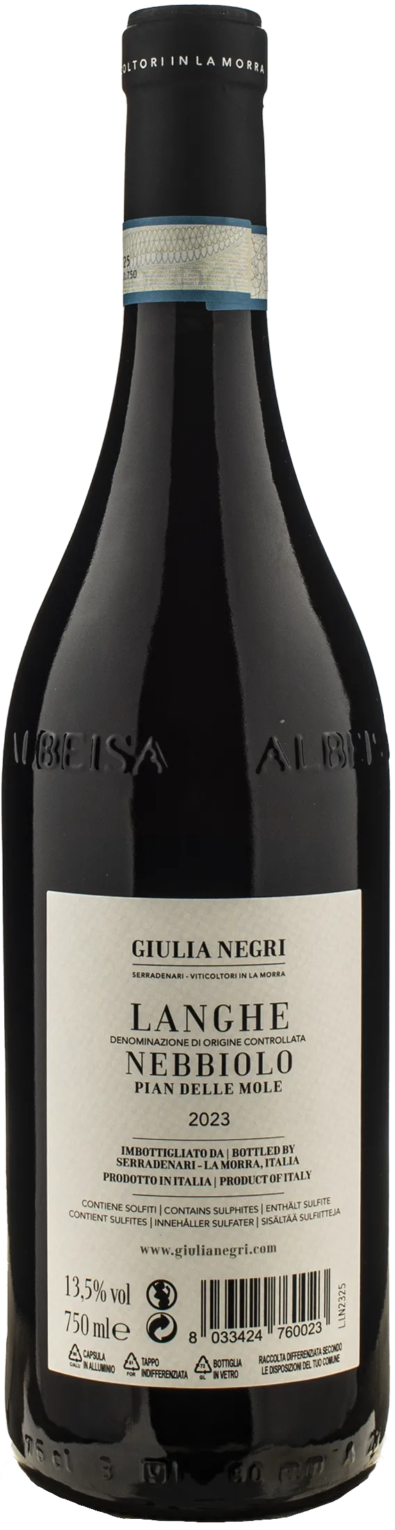 Giulia Negri Langhe Nebbiolo Pian delle Mole 2023