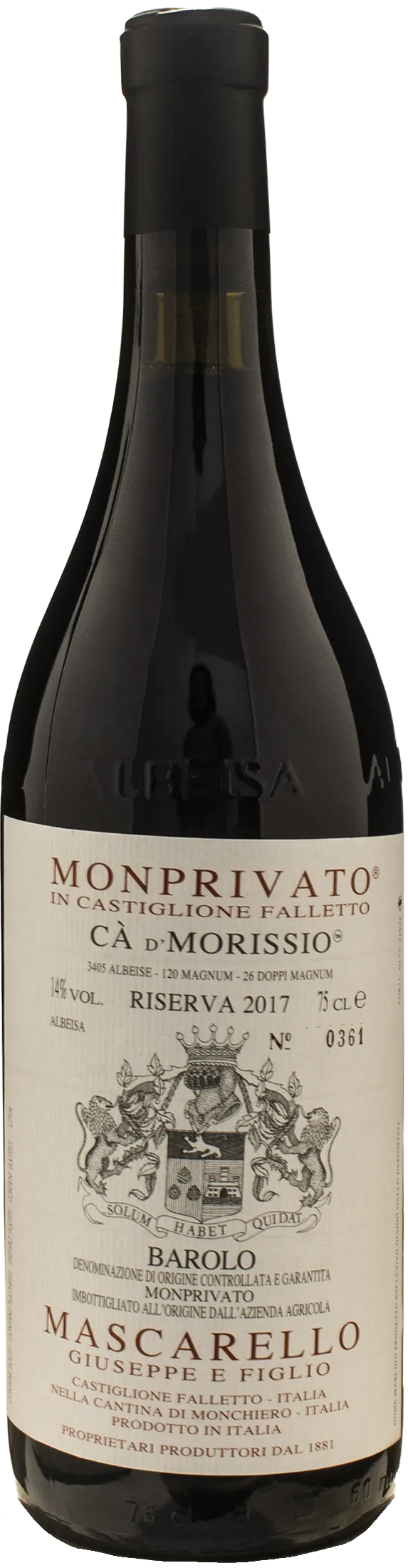 Giuseppe Mascarello Barolo Monprivato Riserva Ca d'Morisso 2017