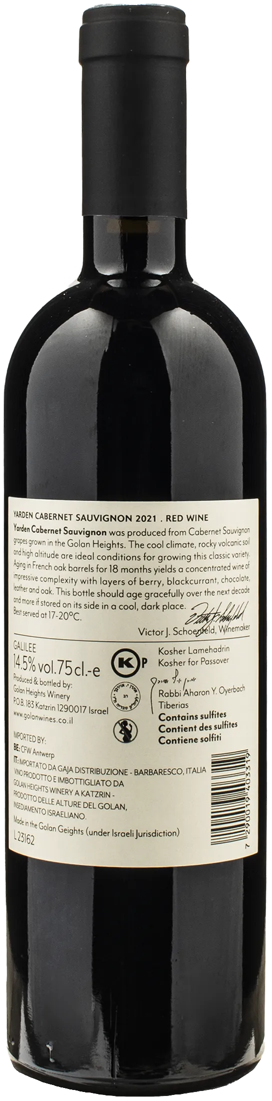 Golan Heights Winery Yarden Cabernet Sauvignon 2021