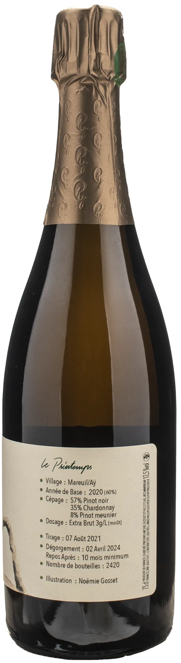 Paul Gosset Champagne Au Fil Des Temps Printemps Assemblage Mareuil Sur Ay Extra Brut