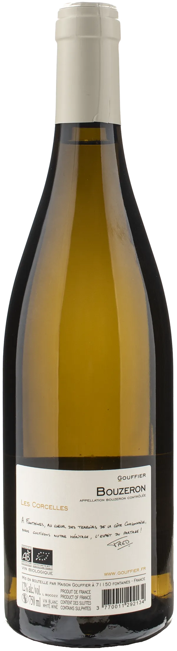 Gouffier Bouzeron Les Corcelles Blanc 2022