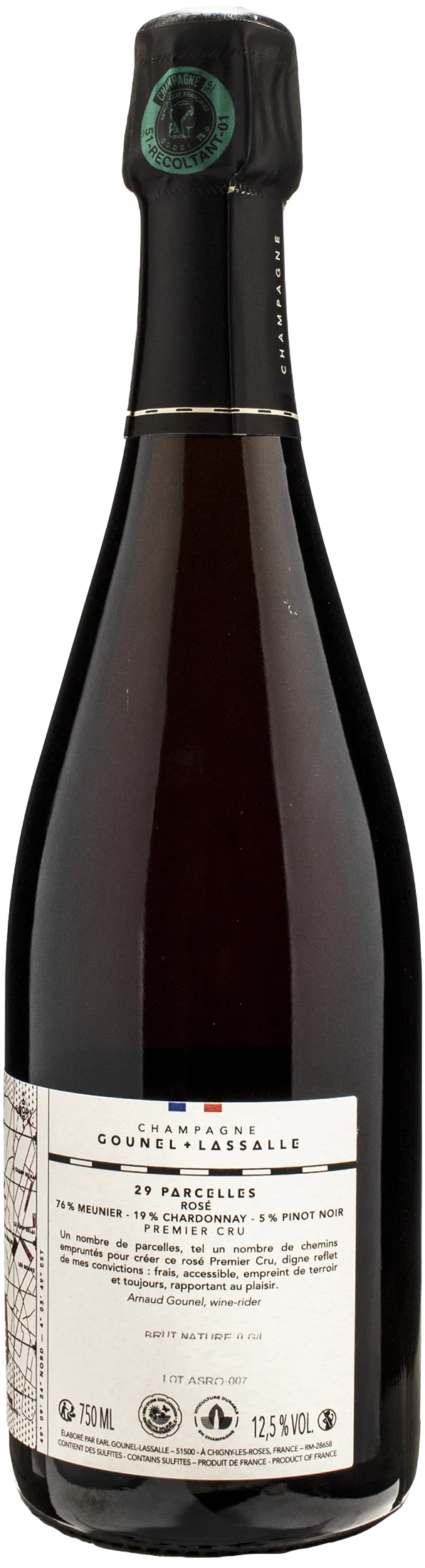 Gounel Lassalle Champagne 29 Parcelles 1er Cru Rosè Brut Nature
