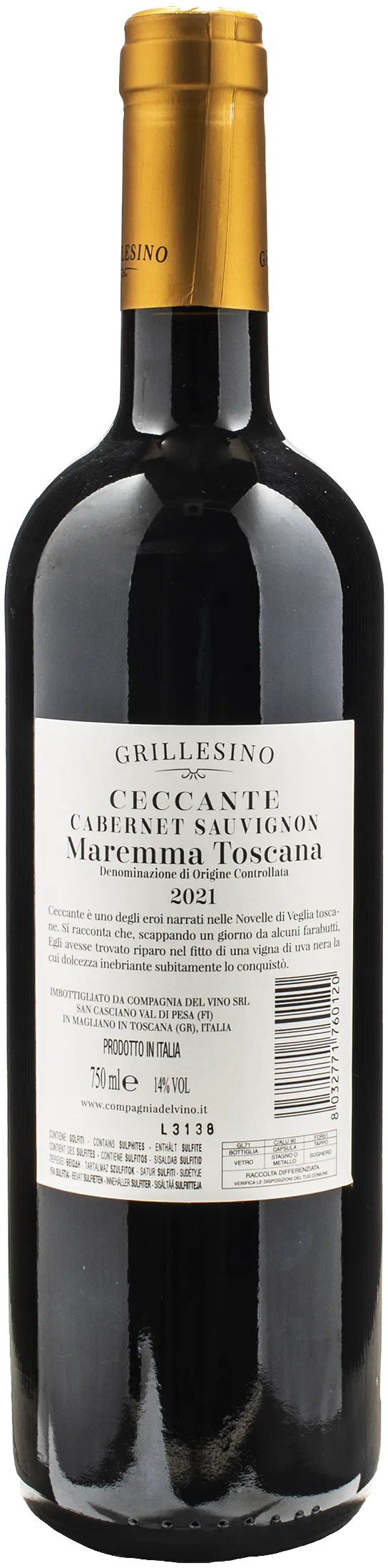 Grillesino Maremma Toscana Ceccante Cabernet Sauvignon 2021