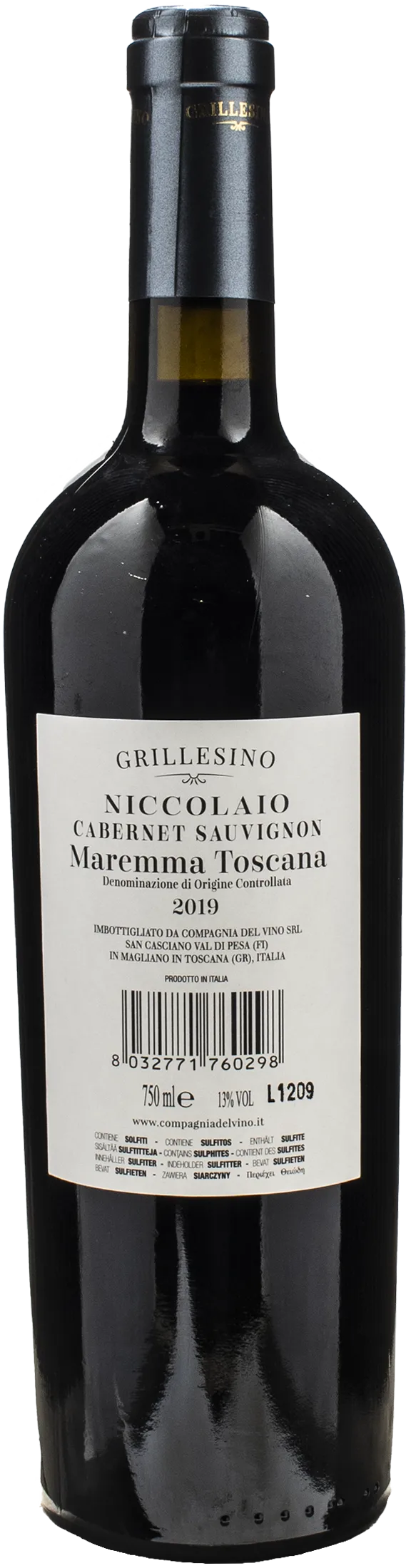 Grillesino Maremma Toscana Niccolaio Cabernet Sauvignon 2019