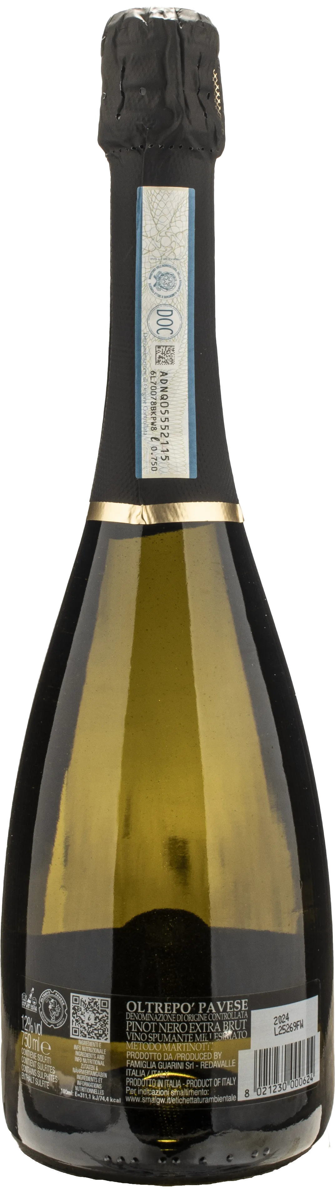 Guarini Spumante Le Bolle Oltrepo Pavese Pinot Nero Extra Brut 2024