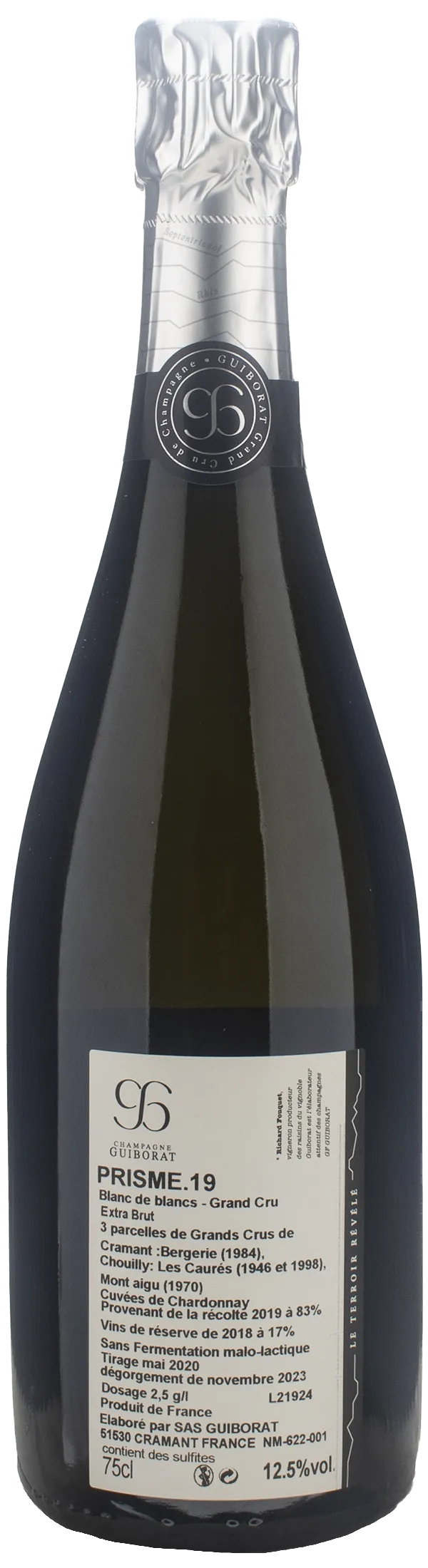 Guiborat Champagne Grand Cru Blanc de Blancs Prisme.19 Extra Brut