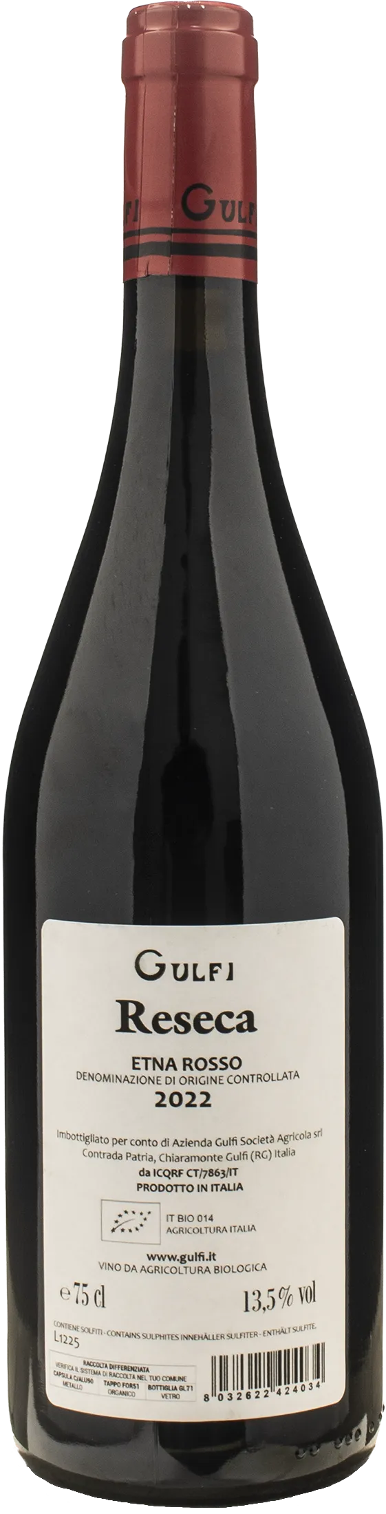 Gulfi Etna Rosso Reseca 2022