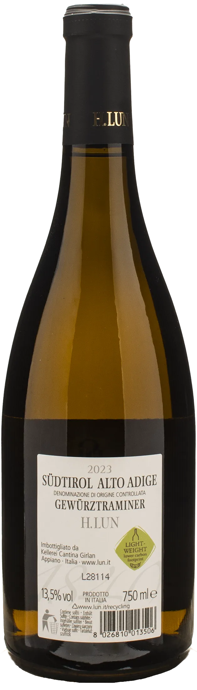 H. Lun Alto Adige Gewurztraminer 2023