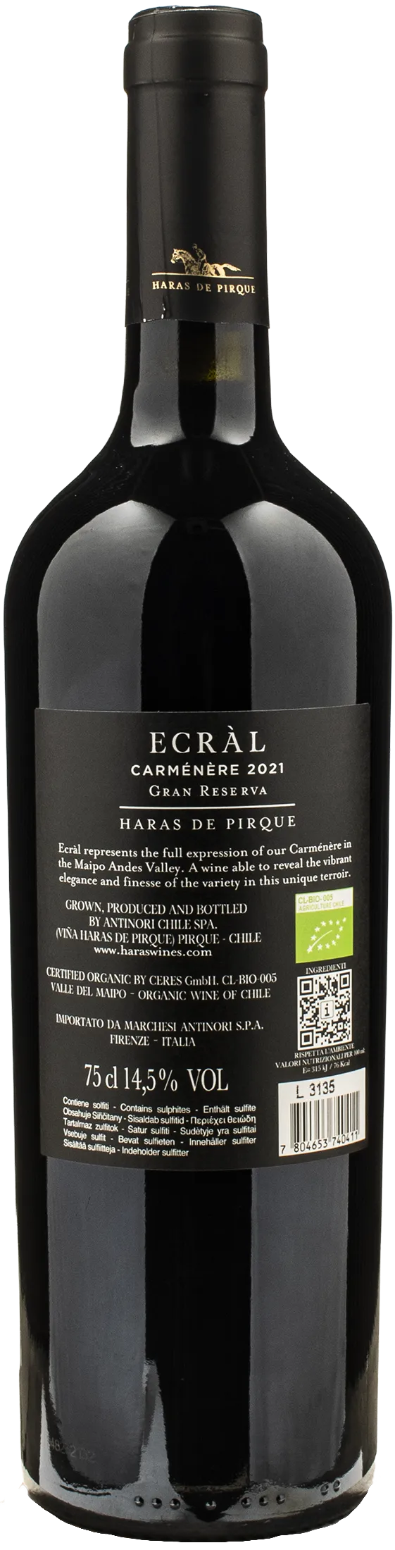 Haras de Pirque Carmenere Ecral Gran Reserva 2021