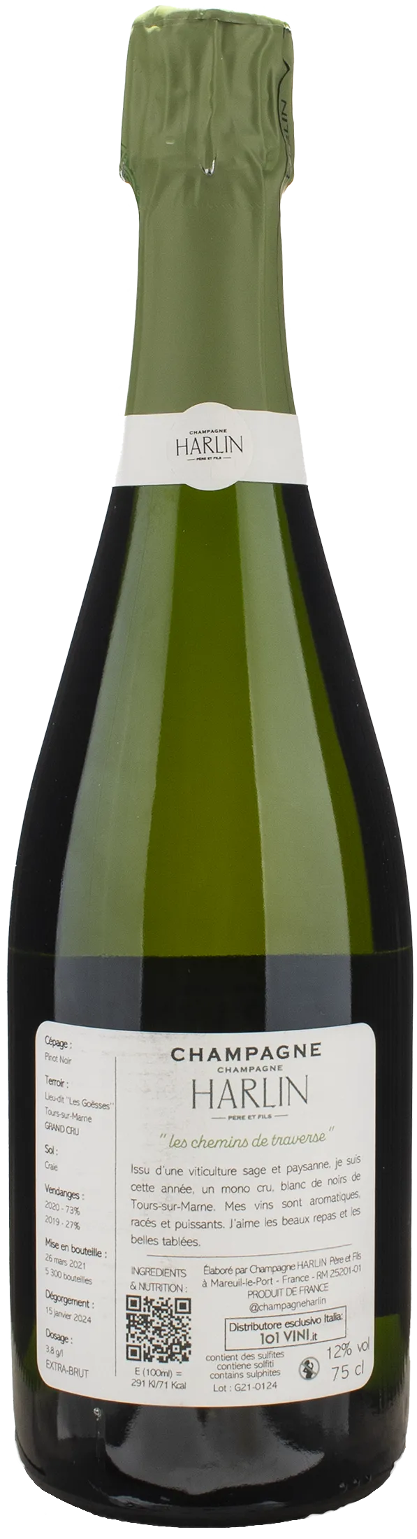 Harlin Champagne Grand Cru Les Chemins de Traverse Extra Brut