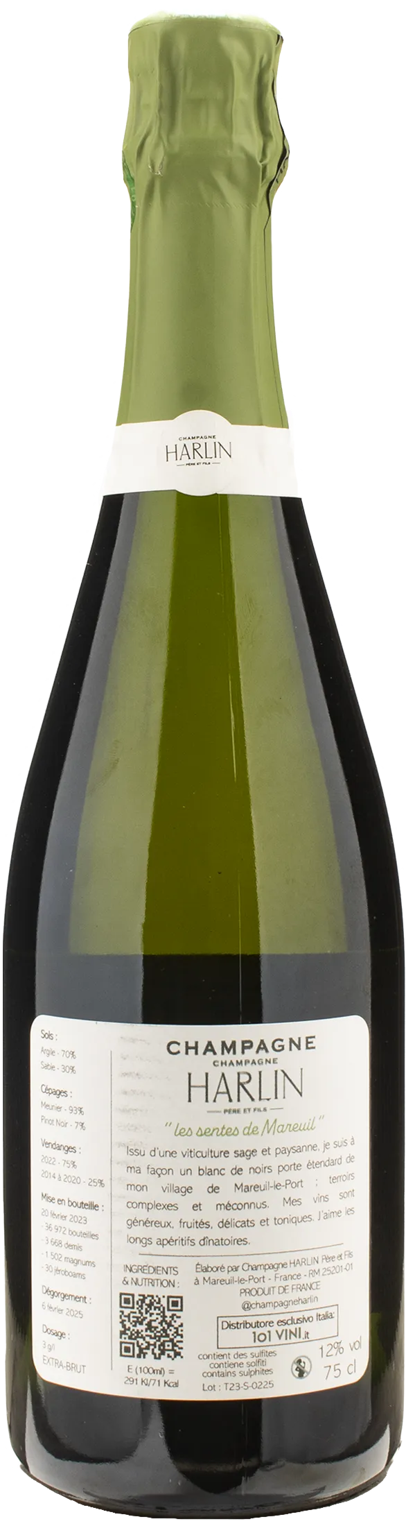 Harlin Champagne Les Sentes de Mareuil Blanc de Noirs Extra Brut