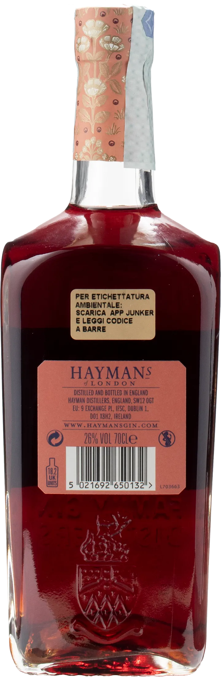 Hayman's Of London Sloe Gin 0.7L