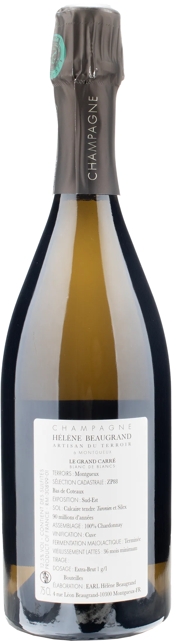Helene Beaugrand Montgueux Champagne Le Grand Carre Blanc de Blanc Extra Brut