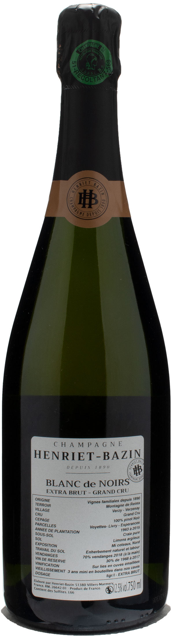 Henriet Bazin Champagne Grand Cru Blanc de Noirs Extra Brut