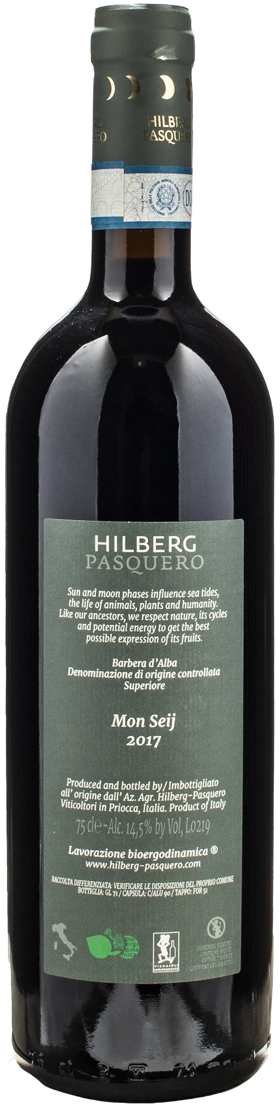 Hilberg Pasquero Barbera d'Alba Superiore Mon Seij 2017