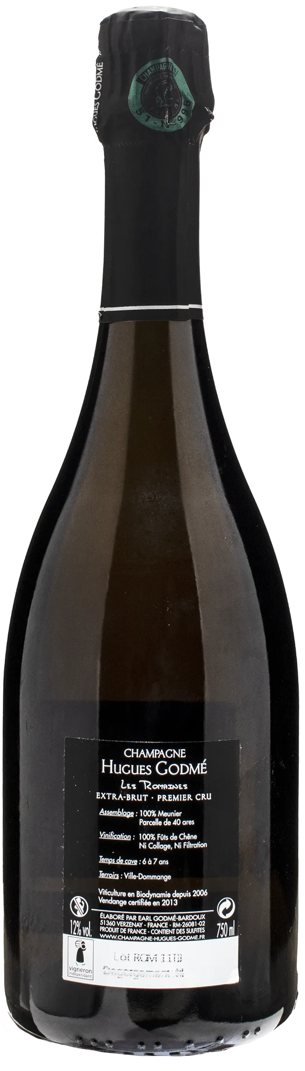 Hugues Godme Champagne 1er Cru Les Romaines Extra Brut 2011