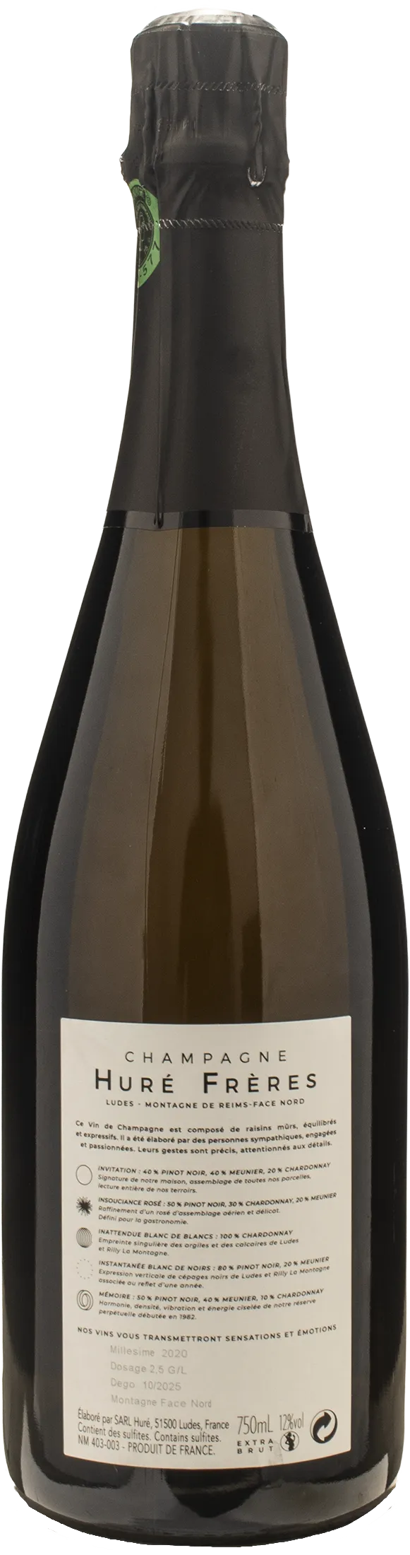 Hure Freres Champagne Blanc de Blancs Extra Brut Inattendue 2020