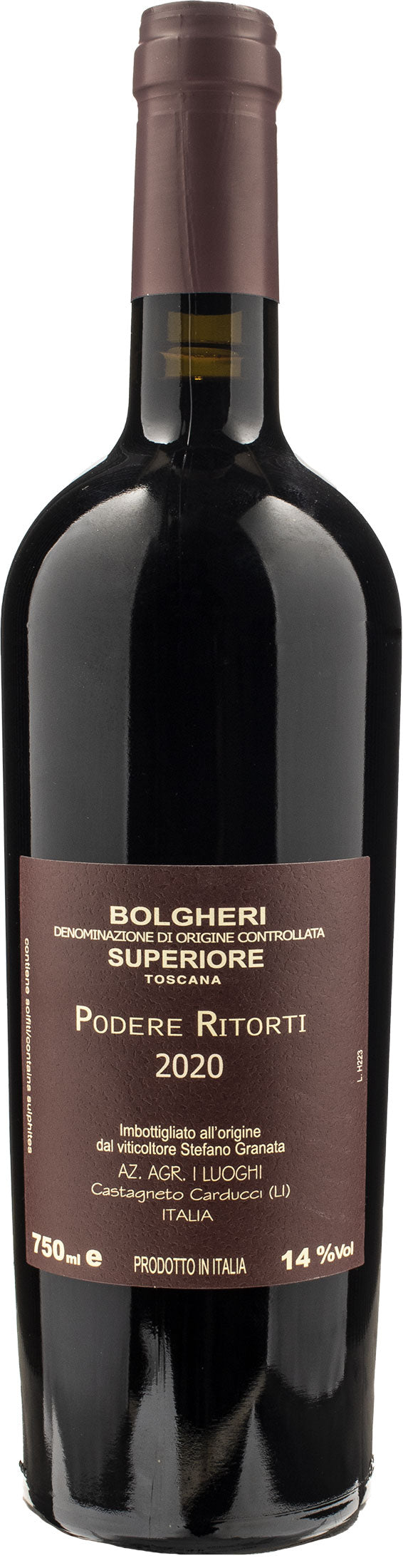 I Luoghi Bolgheri Rosso Superiore Podere Ritorti 2020
