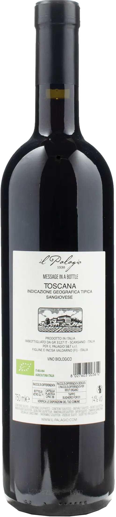 Il Palagio Message in a Bottle Toscana Sangiovese 2022