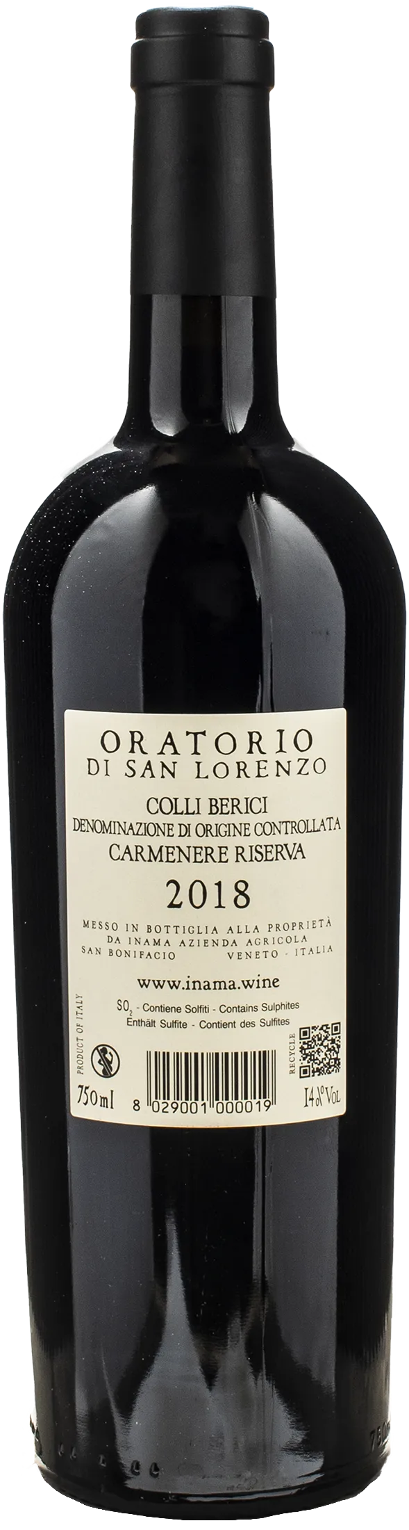 Inama Oratorio San Lorenzo Carmenere Riserva 2018
